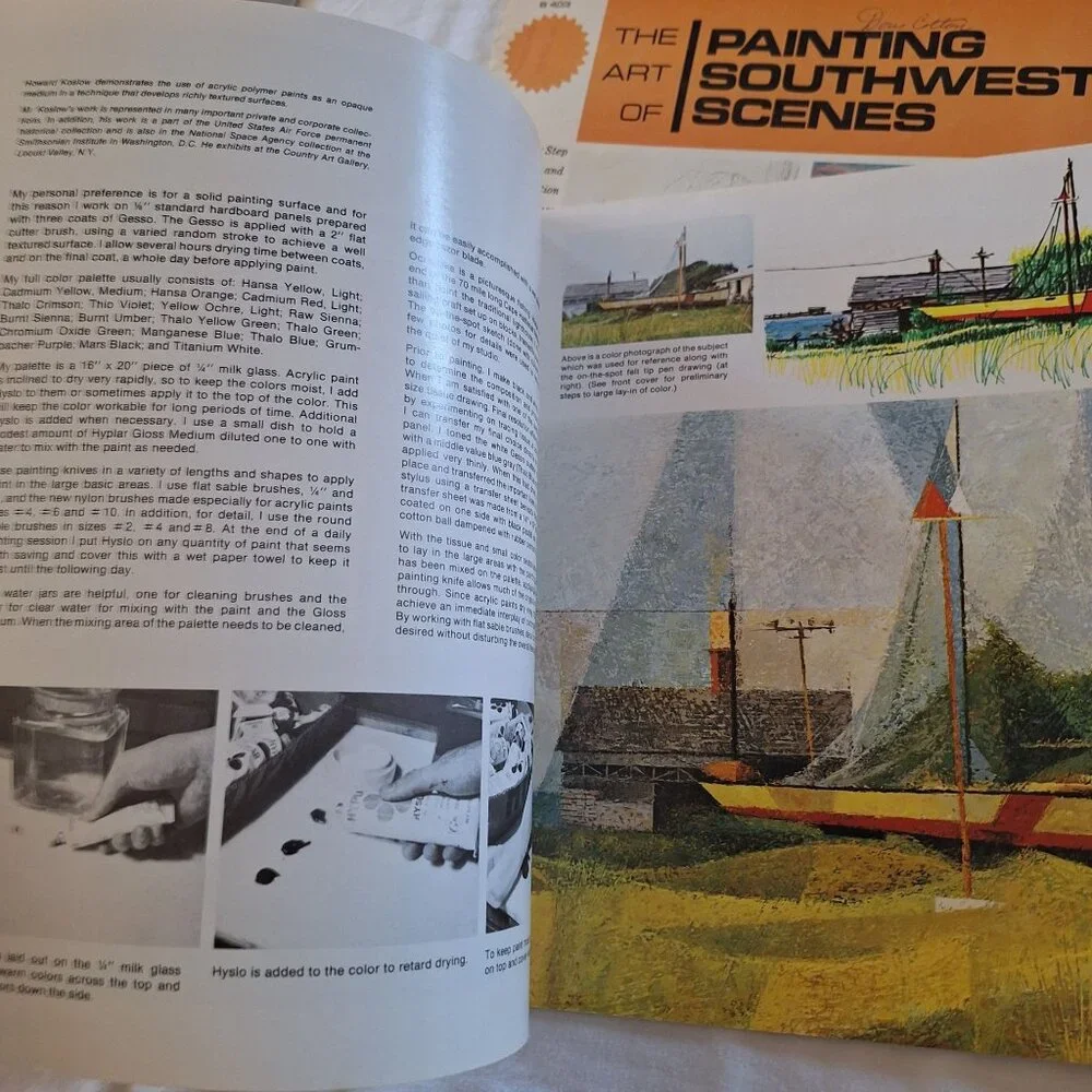 6 Drawing Vintage Book Lot Learn To Draw Sewell Foster Scheewe Trees Watercolor - Picture 11 of 15